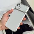 Чехол имитация стекла матовый в стиле 17 из MagSafe для iPhone 15 Silver