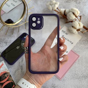 Чехол притиударный прозрачный Avengare armour для iPhone 11 Purple