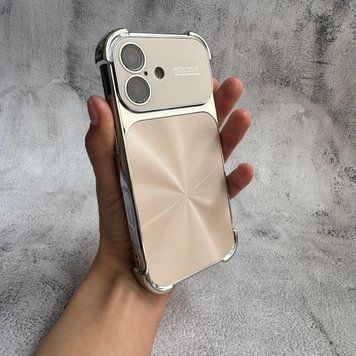 Противоударний чохол з захисними кутами і глянцевою спинкою для iPhone 17 Gold