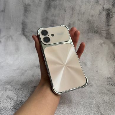 Противоударный чехол с защитными углами и глянцевой спинкой для iPhone 17 Gold