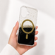 Чохол силіконовий з блискітками MagSafe для iPhone 16 Gold