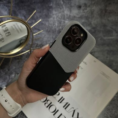 Чехол кожаный с картхолдером и поддержкой MagSafe Deluxe Pocket для iPhone 14 Dark Grey