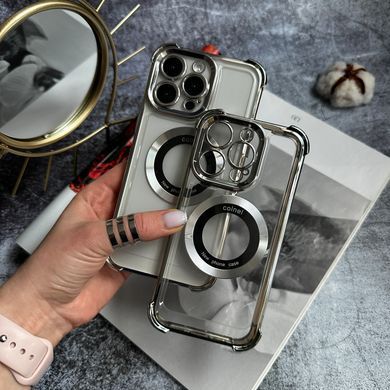 Чохол силіконовий ударостійкий з магнітом MagSafe для iPhone 15 Pro Max Silver