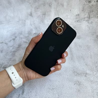 Чехол из силикона и покрытием Soft Touch микрофибра для iPhone 14 Black