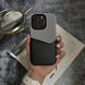 Чехол кожаный с картхолдером и поддержкой MagSafe Deluxe Pocket для iPhone 14 Dark Grey
