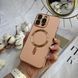 Чехол глянцевый силикон с Magsafe для iPhone 12 Pro Max Pink Sand