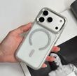 Чохол прозорий силіконовий з блискітками та MagSafe для iPhone 17 Pro Прозорий