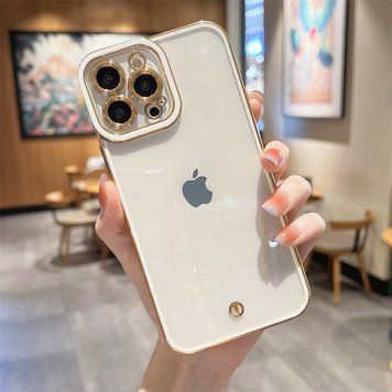 Чохол прозорий силікон Colored boards Case LUX для iPhone 13 White