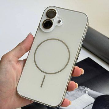 Глянцевый чехол Lume gloss с MagSafe для iPhone 16 White