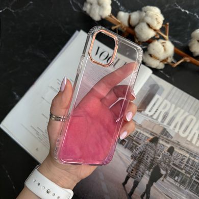 Силиконовый чехол с блестками Shine OMBRE для iPhone 13, iPhone 14 Pink