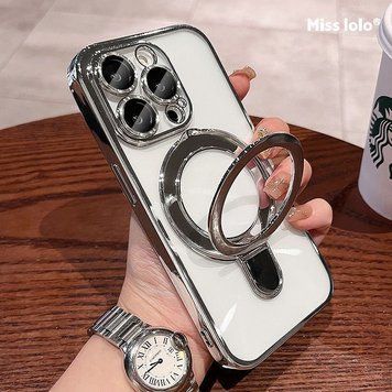 Чохол силіконовий з Magsafe Magnetic case для iPhone 14 Pro Max Silver