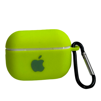 Чехол силиконовый Silicone Case из Logo для Apple AirPods Pro Shiny green