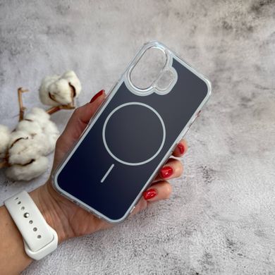 Прозрачный противоударный чехол ClearShield с MagSafe для iPhone 17 Royal blue
