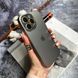 Чохол скляний з матовим обідком Titanium Lux Case для iPhone 15 Pro Silver