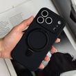 Силиконовый чехол с MagSafe и подставкой для iPhone 17 Pro Black