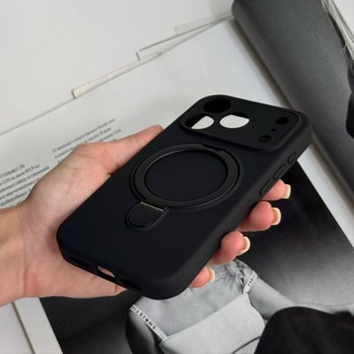 Силиконовый чехол с MagSafe и подставкой для iPhone 17 Pro Black