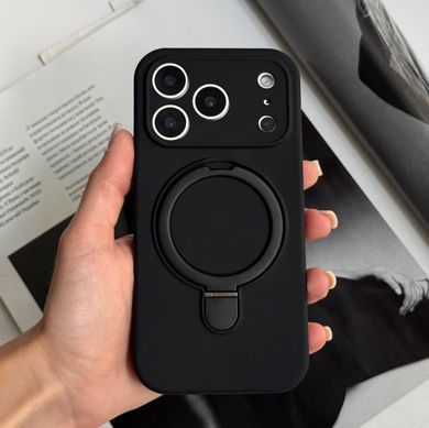 Силиконовый чехол с MagSafe и подставкой для iPhone 17 Pro Black