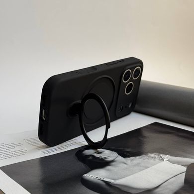 Силиконовый чехол с MagSafe и подставкой для iPhone 17 Pro Black