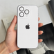 Чехол матовый стеклянный с цветным ободком Titanium Case для iPhone 16 Pro Max White