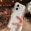 Чехол противоударный с полной защитой, усиленными углами и MagSafe для iPhone 17 Прозорий