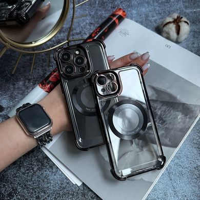 Чехол силиконовый ударопрочный с магнитом MagSafe для iPhone 12 Pro Black