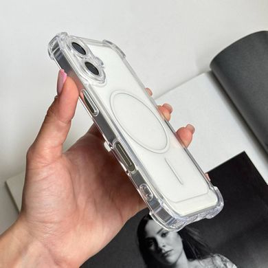Чехол противоударный с полной защитой, усиленными углами и MagSafe для iPhone 17 Прозорий