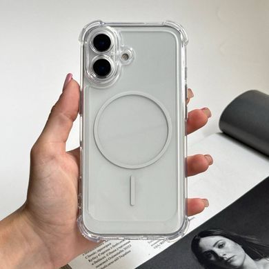 Чехол противоударный с полной защитой, усиленными углами и MagSafe для iPhone 17 Прозорий