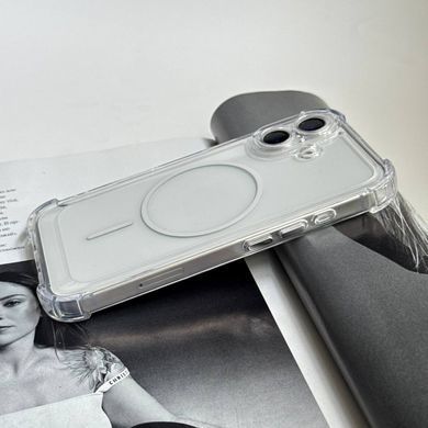 Чехол противоударный с полной защитой, усиленными углами и MagSafe для iPhone 17 Прозорий