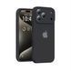 Чохол Silicone Case FULL 360 з мікрофіброю для iPhone 17 Pro Max &mdash; Black / Чорний