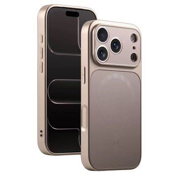 Чехол имитация стекла матовый в Style 17 с MagSafe для iPhone 14 Pro Max Gold
