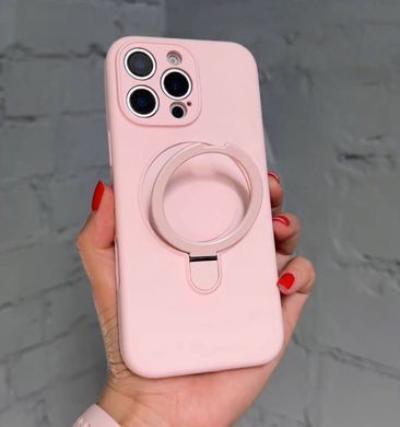 Силіконовий чохол з MagSafe та підставкою для iPhone 16 Pro Max Pink Sand