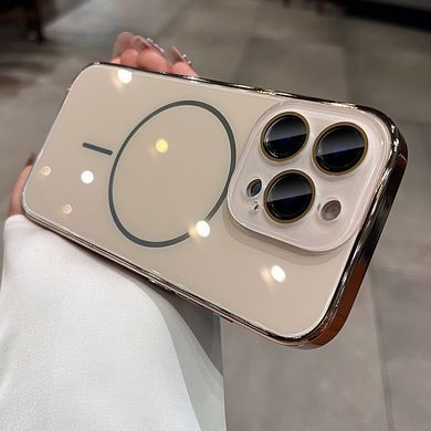 Глянцевый чехол Lume gloss с MagSafe для iPhone 14 Pro Max Gold