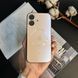 Чохол скляний з матовим обідком і магнітом Titanium Lux MagSafe для iPhone 16 Gold