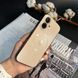 Чохол скляний з матовим обідком і магнітом Titanium Lux MagSafe для iPhone 16 Gold