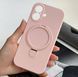 Силиконовый чехол с MagSafe и подставкой для iPhone 16 Plus Pink Sand