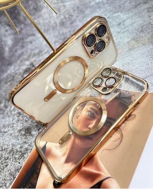 Чехол прозрачный силикон Dream ultra MagSafe для iPhone 11 Pro Max Gold