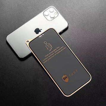 Захисне скло Анти-шпигун Privacy 9H Matte Full Glue для iPhone 12 mini Black