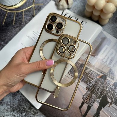 Чехол прозрачный силикон Dream ultra MagSafe для iPhone 11 Pro Max Gold