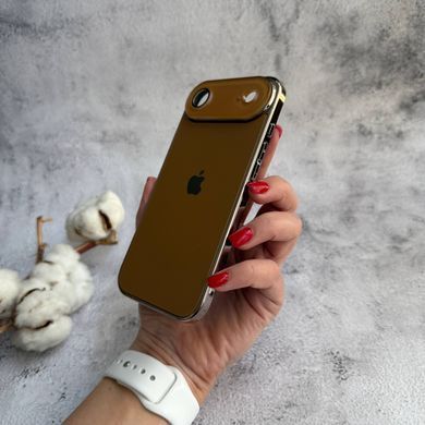 Чохол матовий імітація скла Desert Titanium для iPhone 17 Air Dark Gold