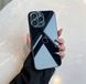 Стеклянный глянцевый чехол из лого Metal lens для iPhone 12 Pro Black