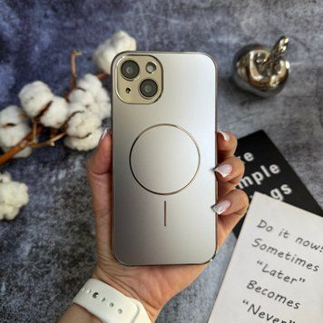 Матовий чохол MagSafe мінімалістичний дизайн захист і стиль Lume Case для iPhone 15 Plus Silver