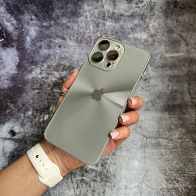 Чохол імітація скла Laser Disco case 3D logo для iPhone 16 Pro Max Dark Grey