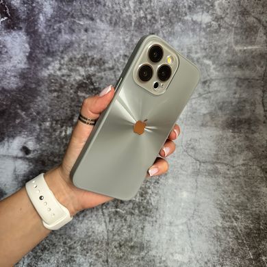 Чохол імітація скла Laser Disco case 3D logo для iPhone 16 Pro Max Dark Grey