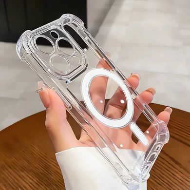 Чохол протиударний з повним захистом, посиленими кутами та MagSafe для iPhone 13 Pro Max Прозорий