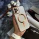 Чохол глянцевий силікон з Magsafe для iPhone 12 White