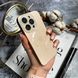 Чохол скляний з матовим обідком і магнітом Titanium Lux MagSafe для iPhone 16 Pro Max Gold
