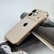 Чехол стеклянный с хромированным ободком Titanium Case для iPhone 17 Pro Max Gold