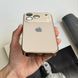 Чехол стеклянный с хромированным ободком Titanium Case для iPhone 17 Pro Max Gold