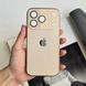 Чехол стеклянный с хромированным ободком Titanium Case для iPhone 17 Pro Max Gold