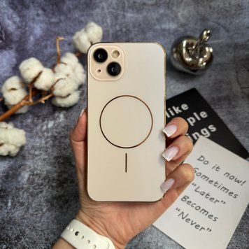 Матовий чохол MagSafe мінімалістичний дизайн захист і стиль Lume Case для iPhone 13 Gold